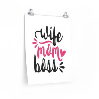 Wall Art Posters Prints - Wife Mom Boss