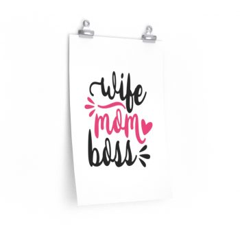 Wall Art Posters Prints - Wife Mom Boss