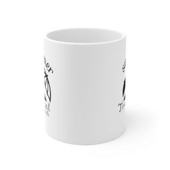 White Coffee Mug - Quote - Summer Tropical Beach