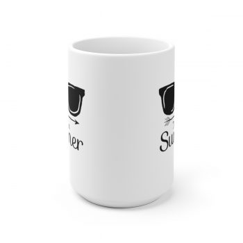 White Coffee Mug - Quote - The Best Summer - Sunglasses