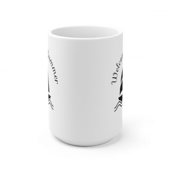 White Coffee Mug - Quote - Welcome Summer - Sailboat