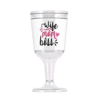 Wine Gobblet 8oz - Wife Mom Boss