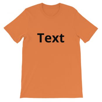 Adult Unisex Personalized Short-Sleeve T-Shirt Several Colors 1 Line Large Text - Custom Add Your Own Text