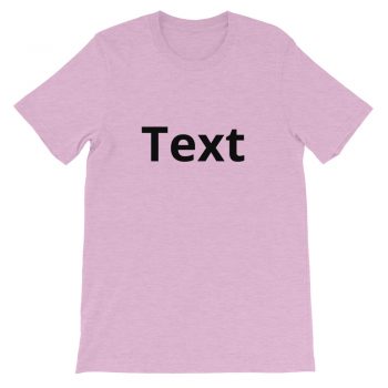 Adult Unisex Personalized Short-Sleeve T-Shirt Several Colors 1 Line Large Text - Custom Add Your Own Text