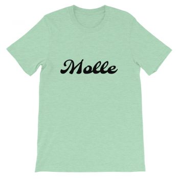 Adult Unisex Personalized Short-Sleeve T-Shirt Several Colors 1 Line Large Text Molle Font- Custom Add Your Own Text