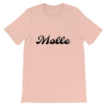 Adult Unisex Personalized Short-Sleeve T-Shirt Several Colors 1 Line Large Text Molle Font- Custom Add Your Own Text