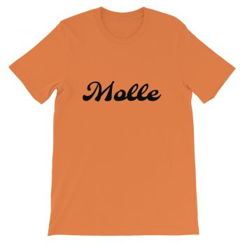 Adult Unisex Personalized Short-Sleeve T-Shirt Several Colors 1 Line Large Text Molle Font- Custom Add Your Own Text