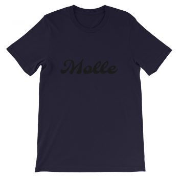 Adult Unisex Personalized Short-Sleeve T-Shirt Several Colors 1 Line Large Text Molle Font- Custom Add Your Own Text