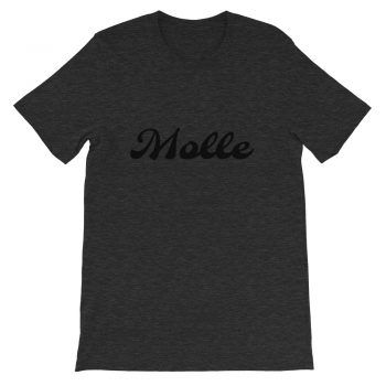 Adult Unisex Personalized Short-Sleeve T-Shirt Several Colors 1 Line Large Text Molle Font- Custom Add Your Own Text