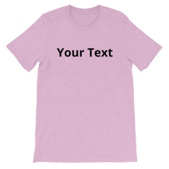 Adult Unisex Personalized Short-Sleeve T-Shirt Several Colors 1 Line Small Text - Custom Add Your Own Text