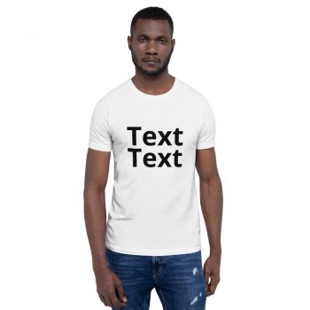 Adult Unisex Personalized Short-Sleeve T-Shirt Several Colors 2 Lines Large Text - Custom Add Your Own Text