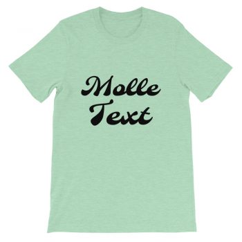 Adult Unisex Personalized Short-Sleeve T-Shirt Several Colors 2 Lines Large Text Molle Font - Custom Add Your Own Text