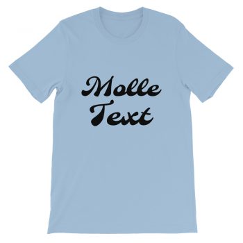 Adult Unisex Personalized Short-Sleeve T-Shirt Several Colors 2 Lines Large Text Molle Font - Custom Add Your Own Text