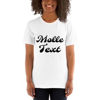 Adult Unisex Personalized Short-Sleeve T-Shirt Several Colors 2 Lines Large Text Molle Font - Custom Add Your Own Text