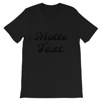 Adult Unisex Personalized Short-Sleeve T-Shirt Several Colors 2 Lines Large Text Molle Font - Custom Add Your Own Text