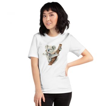 Adult Unisex Short-Sleeve T-Shirt - Watercolor Koala Mom and Baby