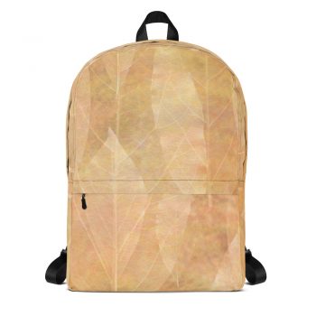 Backpack Leaves Leaf Vein Print Beige Cream Brown Nature Art Print Old Antique Vintage