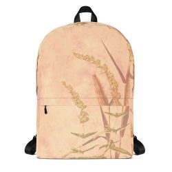 Backpack Wheat Field Wheat Field Print Coral Beige Landscape Nature Art Print Old Antique Vintage