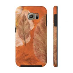 Case Mate Tough Cell Phone Cover Flower Art Print Old Antique Vintage Botanical Beige Brown Leaf Leaves