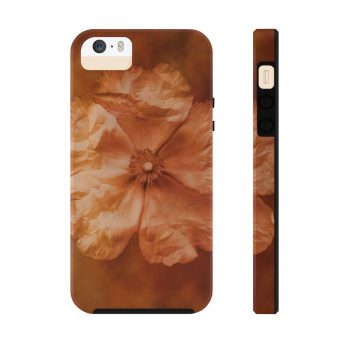 Case Mate Tough Cell Phone Cover Flower Art Print Old Antique Vintage Botanical Tan Beige Brown