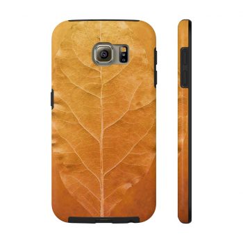 Case Mate Tough Cell Phone Cover Golden Leaf Vein Print Beige Gold Nature Art Print Old Antique Vintage