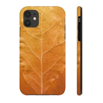 Case Mate Tough Cell Phone Cover Golden Leaf Vein Print Beige Gold Nature Art Print Old Antique Vintage