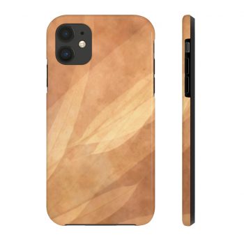 Case Mate Tough Cell Phone Cover Leaves Leaf Print Abstract Sand Brown Beige Cream Nature Art Print Old Antique Vintage