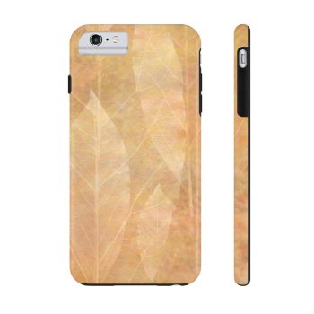 Case Mate Tough Cell Phone Cover Leaves Leaf Vein Print Beige Cream Brown Nature Art Print Old Antique Vintage