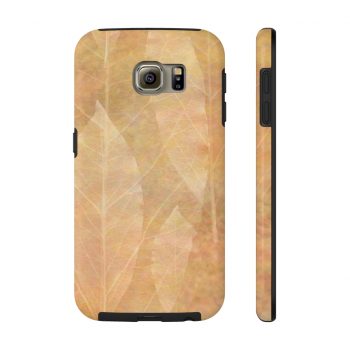 Case Mate Tough Cell Phone Cover Leaves Leaf Vein Print Beige Cream Brown Nature Art Print Old Antique Vintage