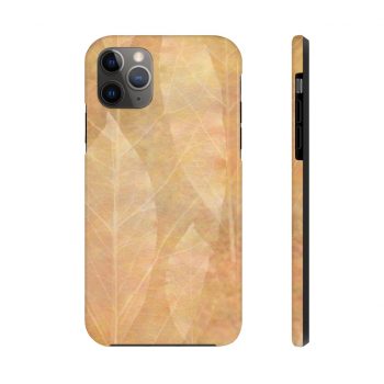 Case Mate Tough Cell Phone Cover Leaves Leaf Vein Print Beige Cream Brown Nature Art Print Old Antique Vintage