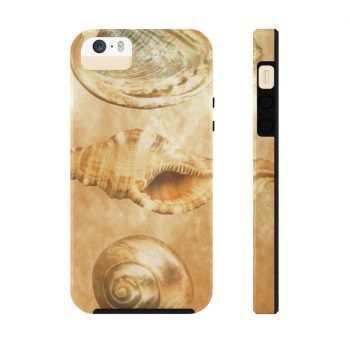 Case Mate Tough Cell Phone Cover Sea Shells Seashell Ocean Beach Beige Sand Art Print Old Antique Vintage