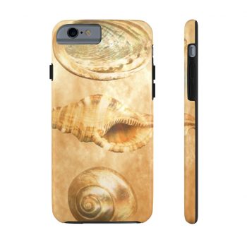 Case Mate Tough Cell Phone Cover Sea Shells Seashell Ocean Beach Beige Sand Art Print Old Antique Vintage