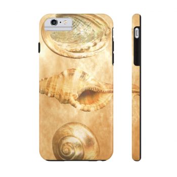 Case Mate Tough Cell Phone Cover Sea Shells Seashell Ocean Beach Beige Sand Art Print Old Antique Vintage