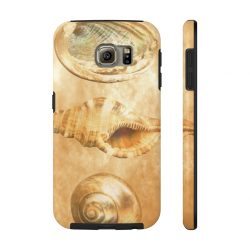 Case Mate Tough Cell Phone Cover Sea Shells Seashell Ocean Beach Beige Sand Art Print Old Antique Vintage