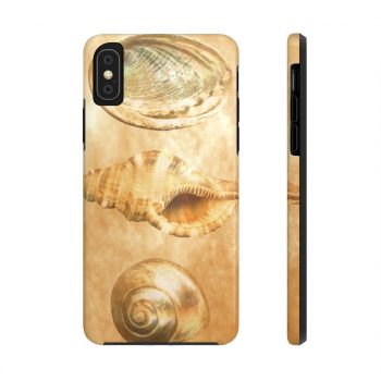 Case Mate Tough Cell Phone Cover Sea Shells Seashell Ocean Beach Beige Sand Art Print Old Antique Vintage