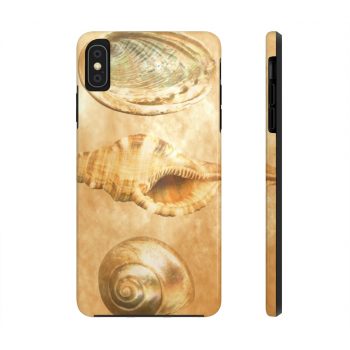 Case Mate Tough Cell Phone Cover Sea Shells Seashell Ocean Beach Beige Sand Art Print Old Antique Vintage