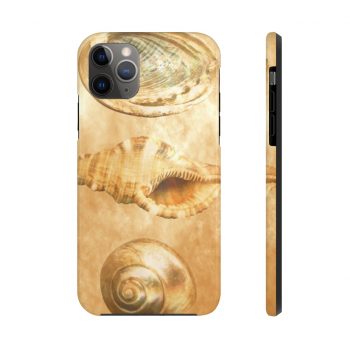 Case Mate Tough Cell Phone Cover Sea Shells Seashell Ocean Beach Beige Sand Art Print Old Antique Vintage