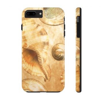 Case Mate Tough Cell Phone Cover Sea Shells Seashell Ocean Cream Beige Brown Gold Art Print Old Antique Vintage