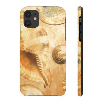 Case Mate Tough Cell Phone Cover Sea Shells Seashell Ocean Cream Beige Brown Gold Art Print Old Antique Vintage