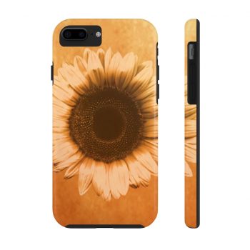 Case Mate Tough Cell Phone Cover Sunflower Flower Art Print Old Antique Vintage Beige Yellow Brown Gold