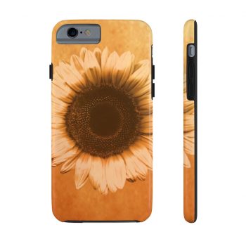 Case Mate Tough Cell Phone Cover Sunflower Flower Art Print Old Antique Vintage Beige Yellow Brown Gold