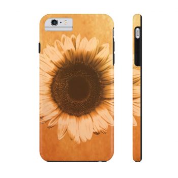 Case Mate Tough Cell Phone Cover Sunflower Flower Art Print Old Antique Vintage Beige Yellow Brown Gold