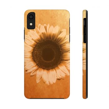 Case Mate Tough Cell Phone Cover Sunflower Flower Art Print Old Antique Vintage Beige Yellow Brown Gold