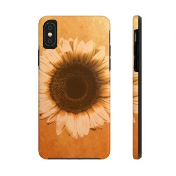 Case Mate Tough Cell Phone Cover Sunflower Flower Art Print Old Antique Vintage Beige Yellow Brown Gold