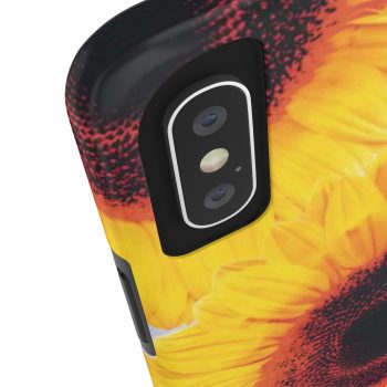 Case Mate Tough Cell Phone Cover Sunflowers Flower Art Print Old Antique Vintage Blue Yellow Brown