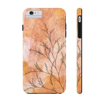 Case Mate Tough Cell Phone Cover Wheat Field Flowers Print Beige Landscape Nature Art Print Old Antique Vintage