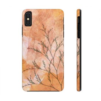 Case Mate Tough Cell Phone Cover Wheat Field Flowers Print Beige Landscape Nature Art Print Old Antique Vintage