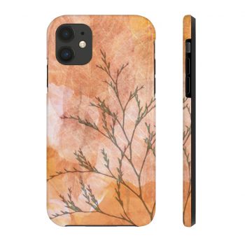 Case Mate Tough Cell Phone Cover Wheat Field Flowers Print Beige Landscape Nature Art Print Old Antique Vintage