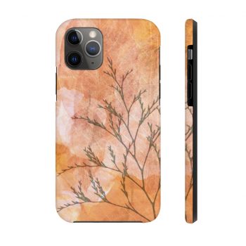 Case Mate Tough Cell Phone Cover Wheat Field Flowers Print Beige Landscape Nature Art Print Old Antique Vintage