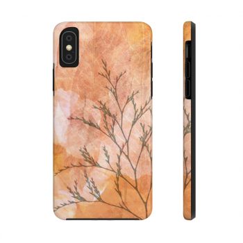 Case Mate Tough Cell Phone Cover Wheat Field Flowers Print Beige Landscape Nature Art Print Old Antique Vintage